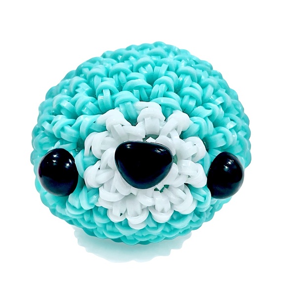Loomigurumi Kawaii Turquoise Seal Handmade With Love Blue Green - Picture 2 of 10